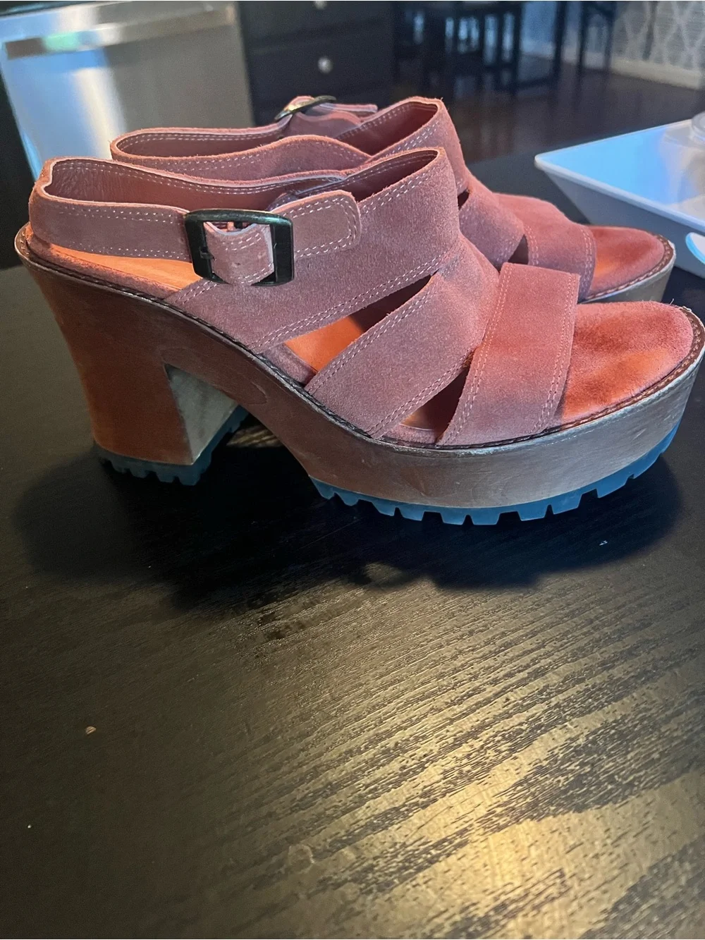 Steve Madden Rust Suede Platform Sandal